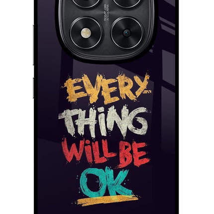 Everything Will Be Ok Redmi Note 14 Pro 5G Glass Case Back Cover by Casekaro