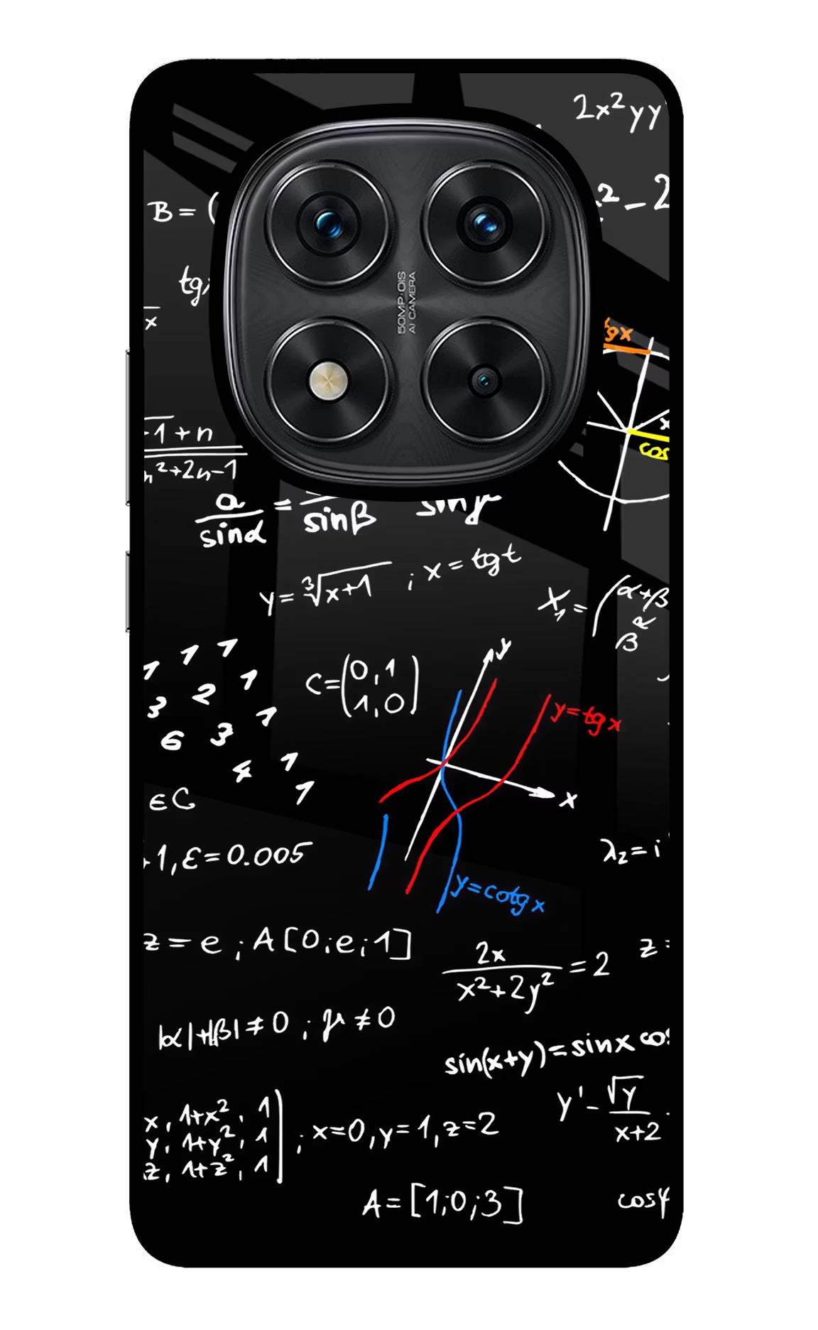 Mathematics Formula Redmi Note 14 Pro 5G Glass Case Back Cover by Casekaro