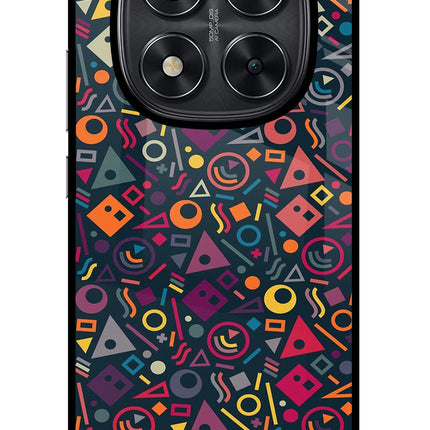 Geometric Abstract Redmi Note 14 Pro 5G Glass Case Back Cover by Casekaro