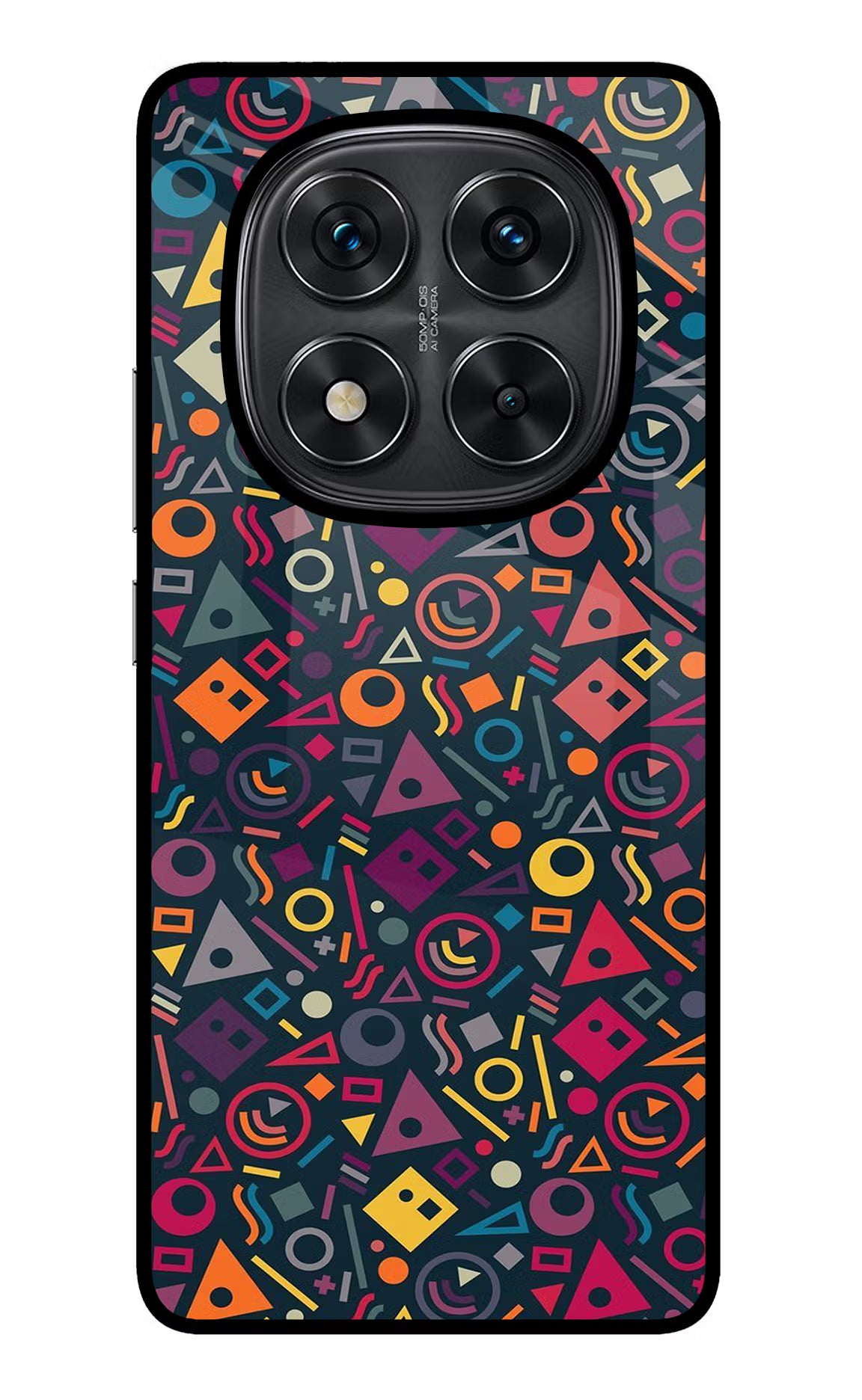 Geometric Abstract Redmi Note 14 Pro 5G Glass Case Back Cover by Casekaro