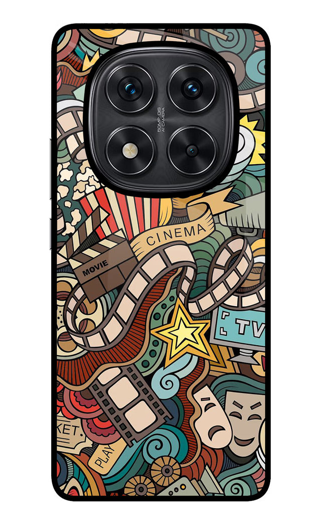 Cinema Abstract Redmi Note 14 Pro 5G Glass Case Back Cover by Casekaro