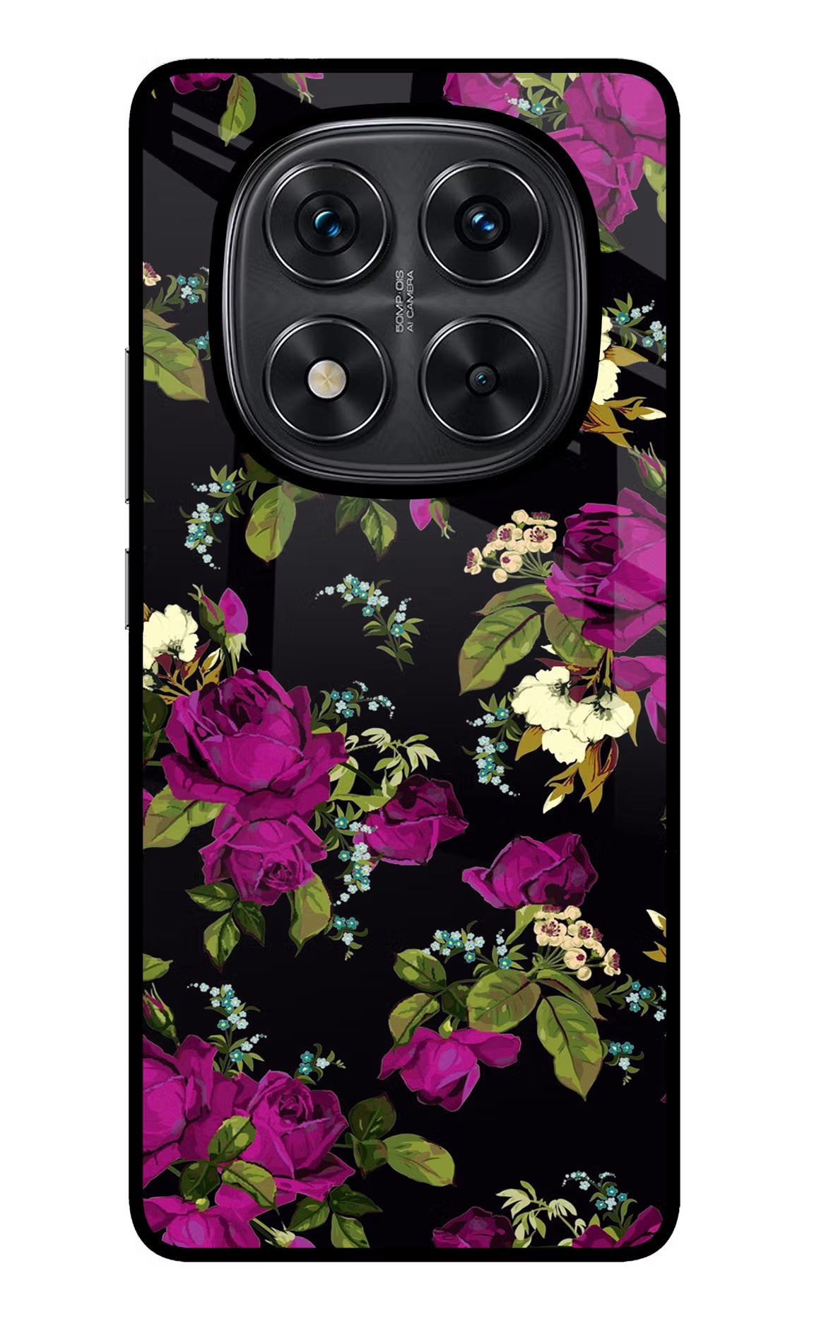 Flowers Redmi Note 14 Pro 5G Glass Case Back Cover by Casekaro