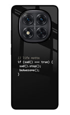 Life Motto Code Redmi Note 14 Pro 5G Glass Case Back Cover by Casekaro