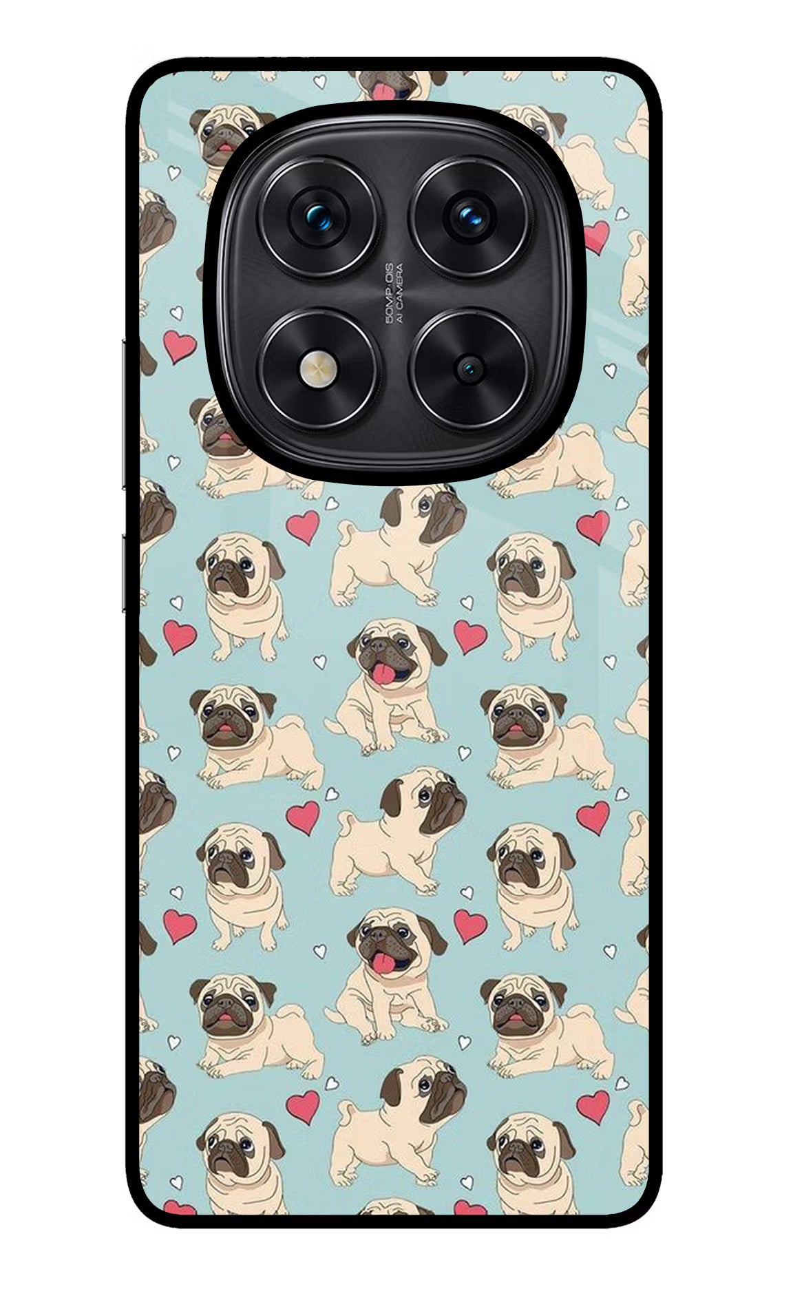 Pug Dog Redmi Note 14 Pro 5G Glass Case Back Cover by Casekaro