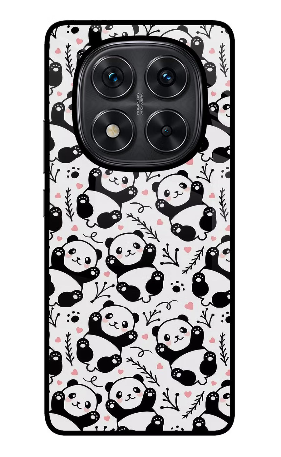 Cute Panda Redmi Note 14 Pro 5G Back Cover, Glass case