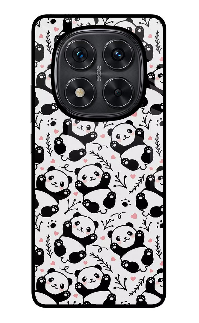Cute Panda Redmi Note 14 Pro 5G Glass Case Back Cover by Casekaro