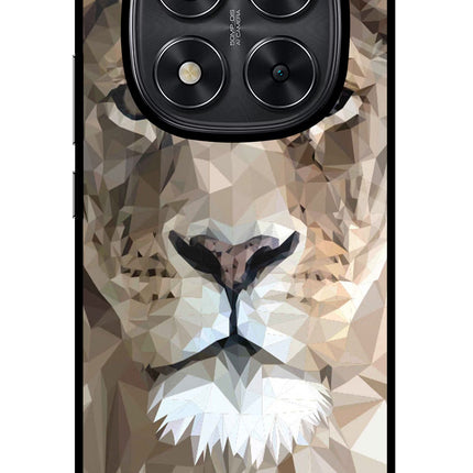 Lion Art Redmi Note 14 Pro 5G Glass Case Back Cover by Casekaro