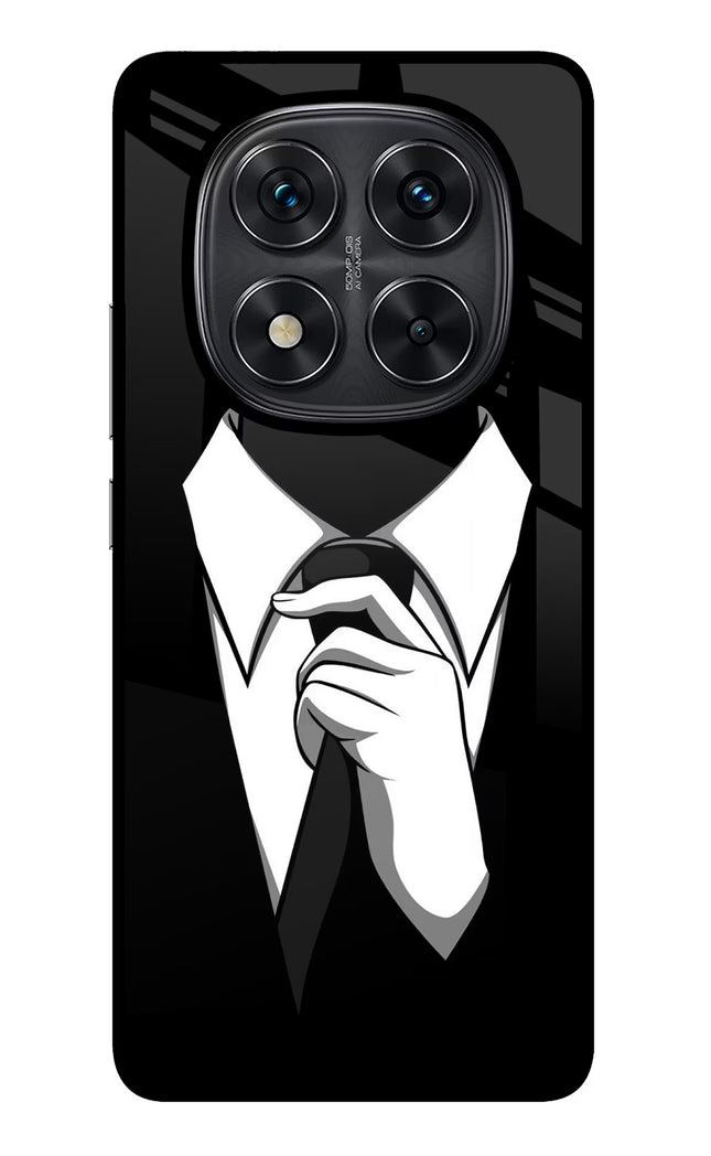 Black Tie Redmi Note 14 Pro 5G Glass Case Back Cover by Casekaro