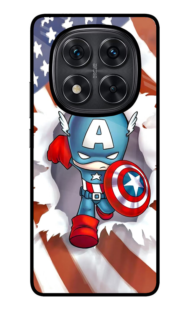 Captain America Redmi Note 14 Pro 5G Glass Case Back Cover by Casekaro