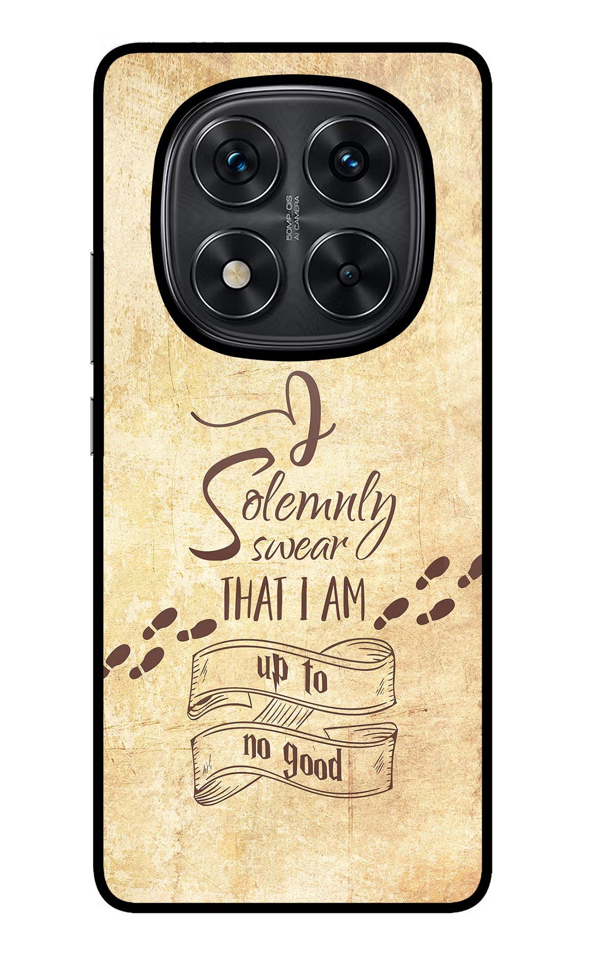 I Solemnly swear that i up to no good Redmi Note 14 Pro 5G Glass Case Back Cover by Casekaro