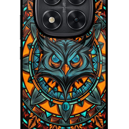Angry Owl Art Redmi Note 14 Pro 5G Glass Case Back Cover by Casekaro