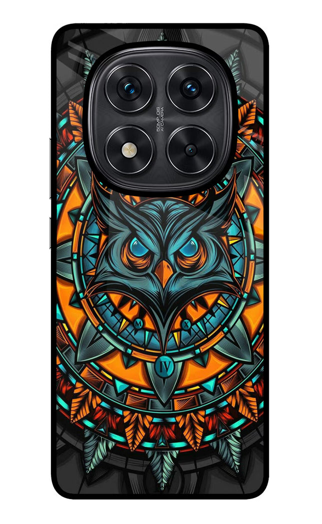 Angry Owl Art Redmi Note 14 Pro 5G Glass Case Back Cover by Casekaro
