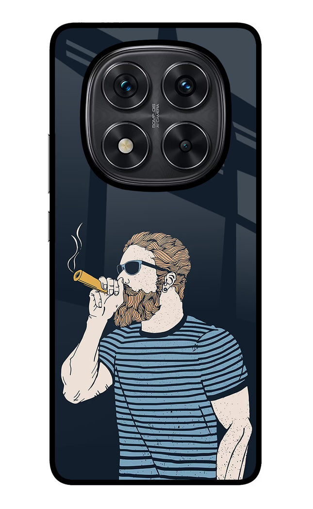 Smoking Redmi Note 14 Pro 5G Glass Case Back Cover by Casekaro