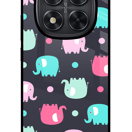 Elephants Redmi Note 14 Pro 5G Glass Case Back Cover by Casekaro