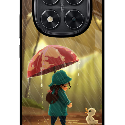 Rainy Day Redmi Note 14 Pro 5G Glass Case Back Cover by Casekaro