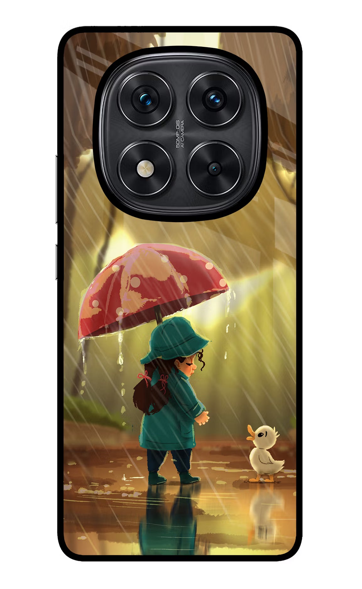 Rainy Day Redmi Note 14 Pro 5G Glass Case Back Cover by Casekaro
