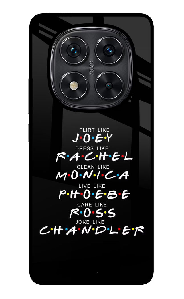 FRIENDS Character Redmi Note 14 Pro 5G Glass Case Back Cover by Casekaro