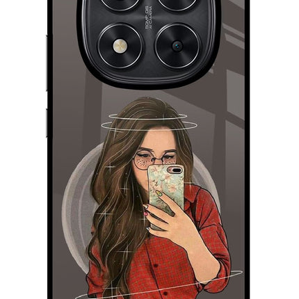 Selfie Queen Redmi Note 14 Pro 5G Glass Case Back Cover by Casekaro