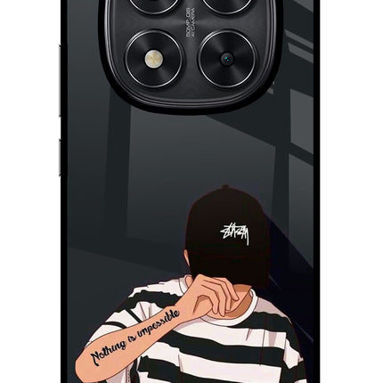 Aesthetic Boy Redmi Note 14 Pro 5G Glass Case Back Cover by Casekaro