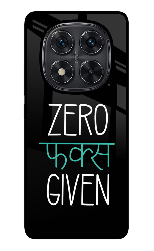 Zero Fucks Given Redmi Note 14 Pro 5G Glass Case Back Cover by Casekaro