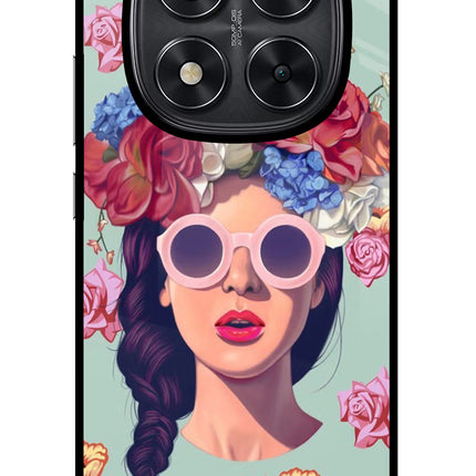 Pretty Girl Redmi Note 14 Pro 5G Glass Case Back Cover by Casekaro