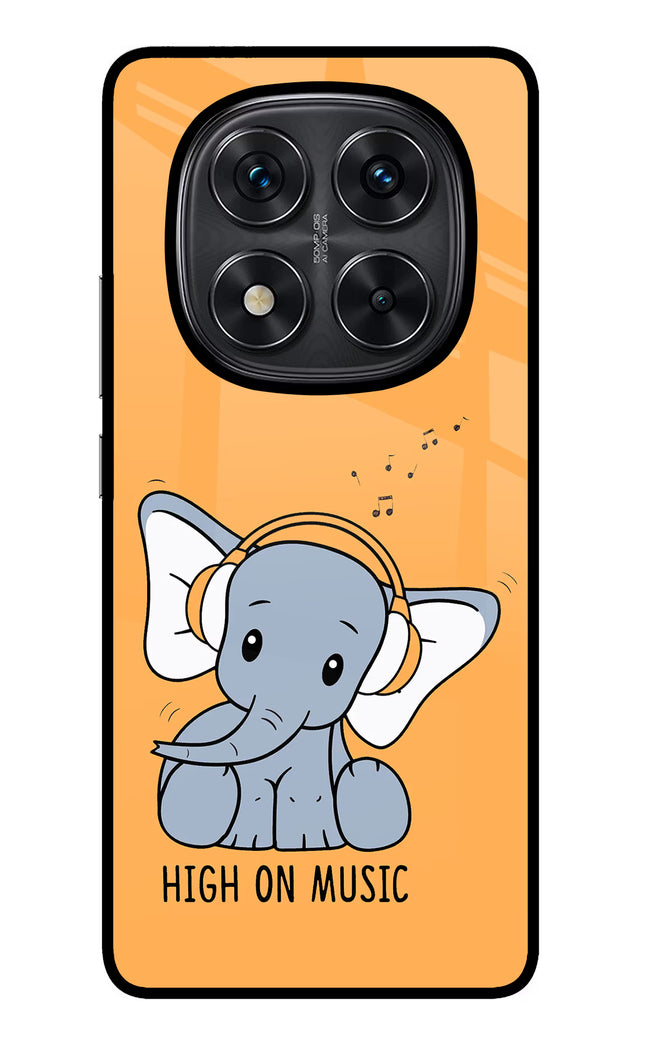 High On Music Redmi Note 14 Pro 5G Glass Case Back Cover by Casekaro