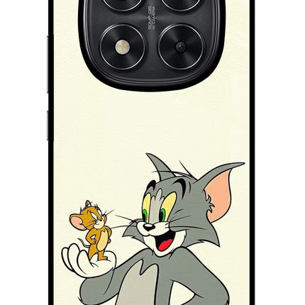 Tom & Jerry Redmi Note 14 Pro 5G Glass Case Back Cover by Casekaro