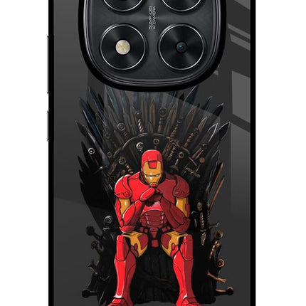 Ironman Throne Redmi Note 14 Pro 5G Glass Case Back Cover by Casekaro