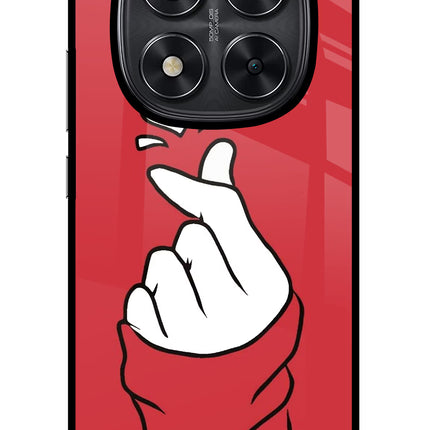 Korean Love Sign Redmi Note 14 Pro 5G Glass Case Back Cover by Casekaro