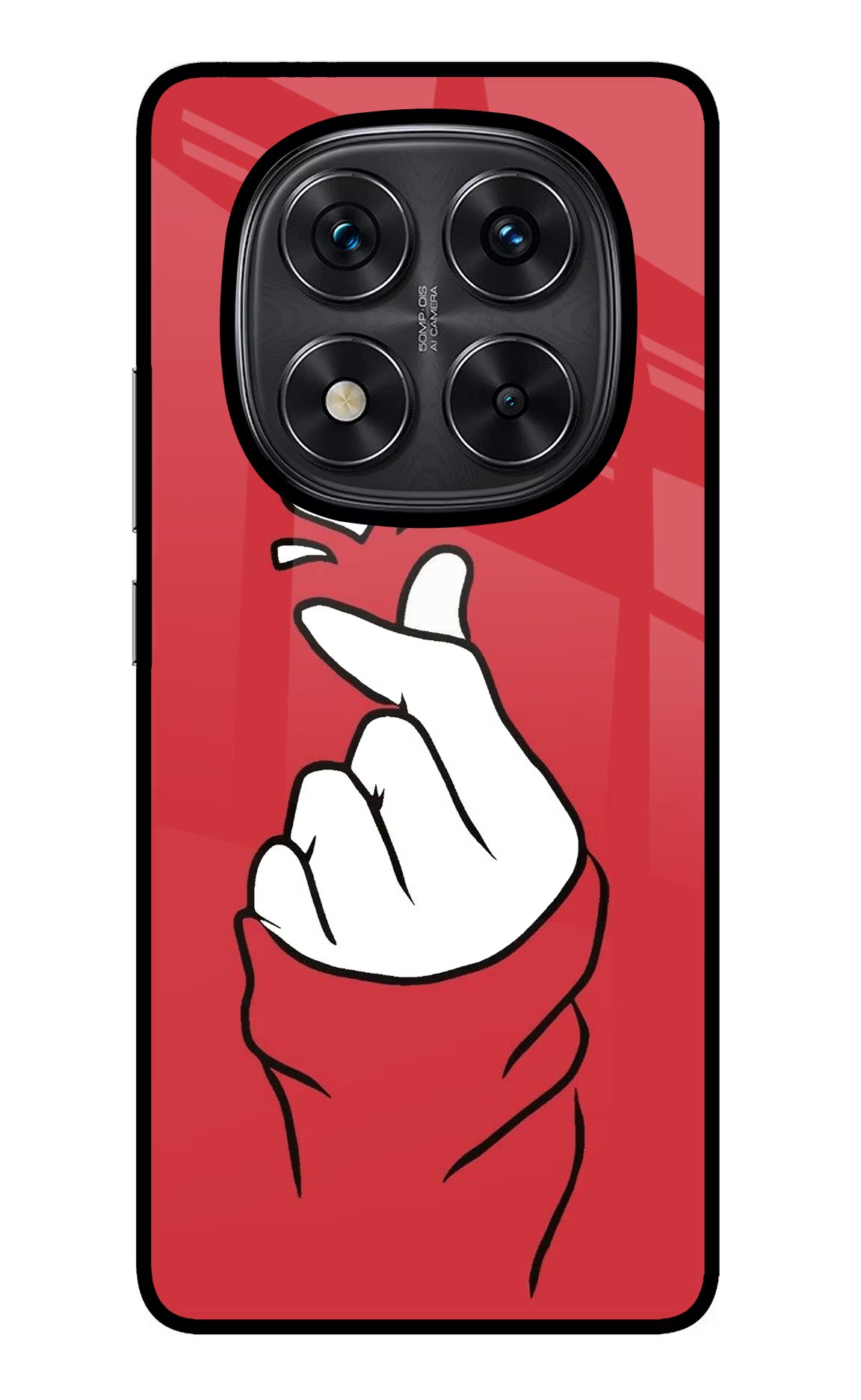 Korean Love Sign Redmi Note 14 Pro 5G Glass Case Back Cover by Casekaro