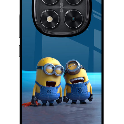 Minion Laughing Redmi Note 14 Pro 5G Glass Case Back Cover by Casekaro