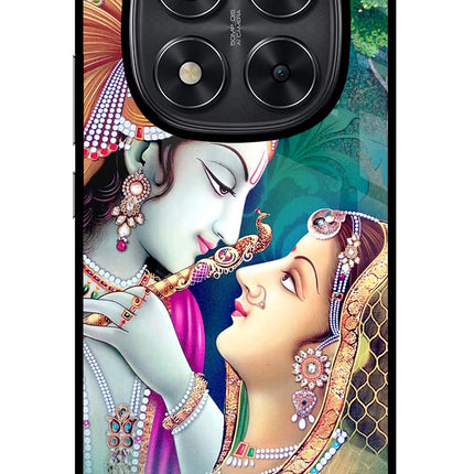 Lord Radha Krishna Redmi Note 14 Pro 5G Glass Case Back Cover by Casekaro