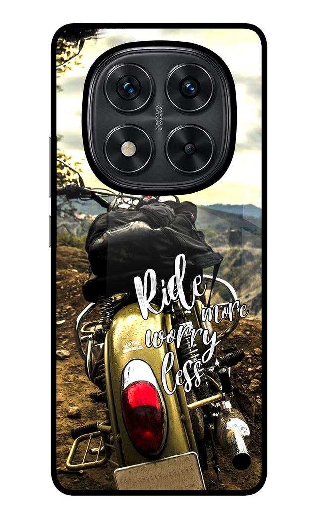 Ride More Worry Less Redmi Note 14 Pro 5G Glass Case Back Cover by Casekaro