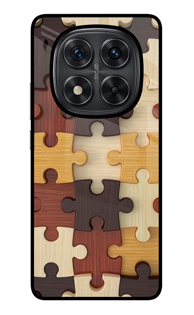 Wooden Puzzle Redmi Note 14 Pro 5G Glass Case Back Cover by Casekaro