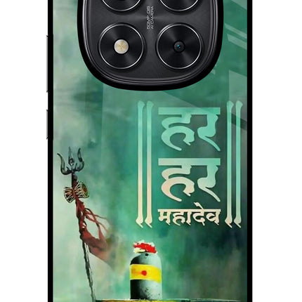 Har Har Mahadev Shivling Redmi Note 14 Pro 5G Glass Case Back Cover by Casekaro