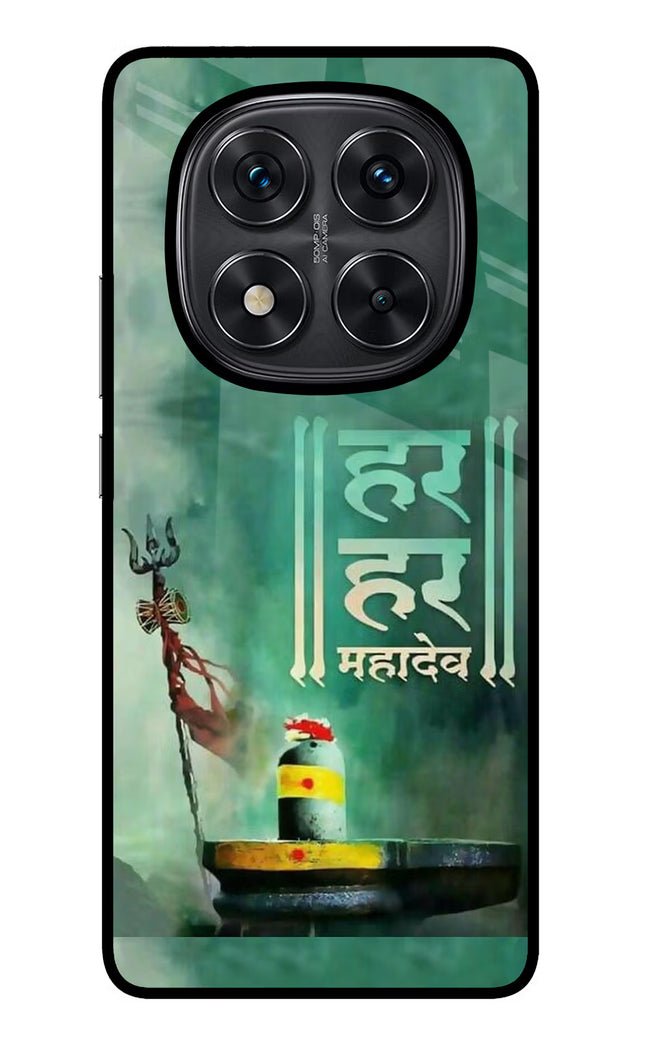 Har Har Mahadev Shivling Redmi Note 14 Pro 5G Glass Case Back Cover by Casekaro