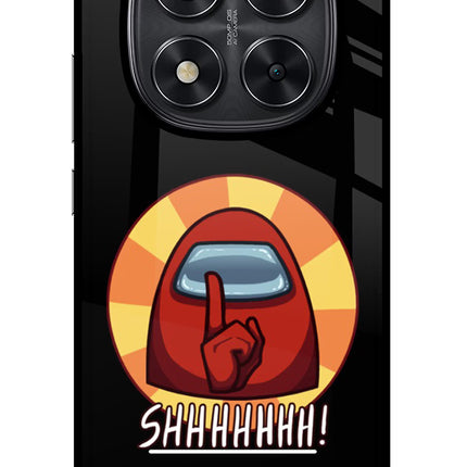 Among Us Shhh! Redmi Note 14 Pro 5G Glass Case Back Cover by Casekaro