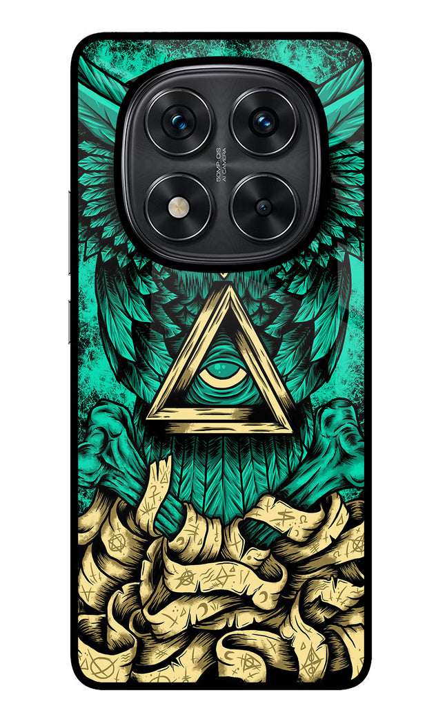 Green Owl Redmi Note 14 Pro 5G Glass Case Back Cover by Casekaro
