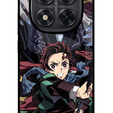 Demon Slayer Redmi Note 14 Pro 5G Glass Case Back Cover by Casekaro