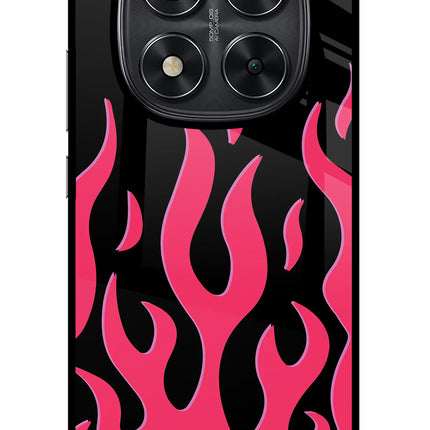 Fire Flames Redmi Note 14 Pro 5G Glass Case Back Cover by Casekaro