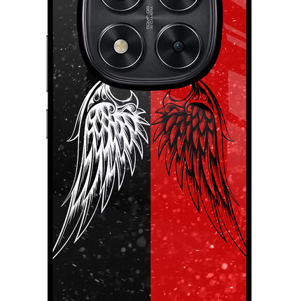 Wings Redmi Note 14 Pro 5G Glass Case Back Cover by Casekaro