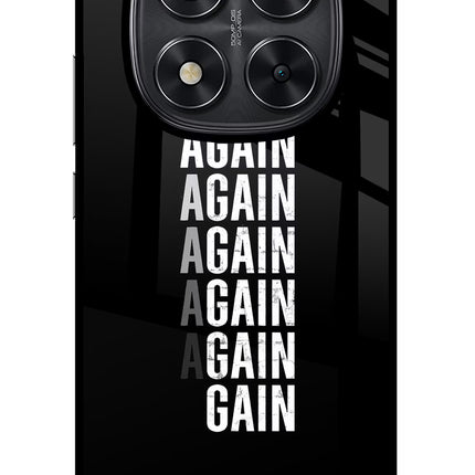 Again Again Gain Redmi Note 14 Pro 5G Glass Case Back Cover by Casekaro
