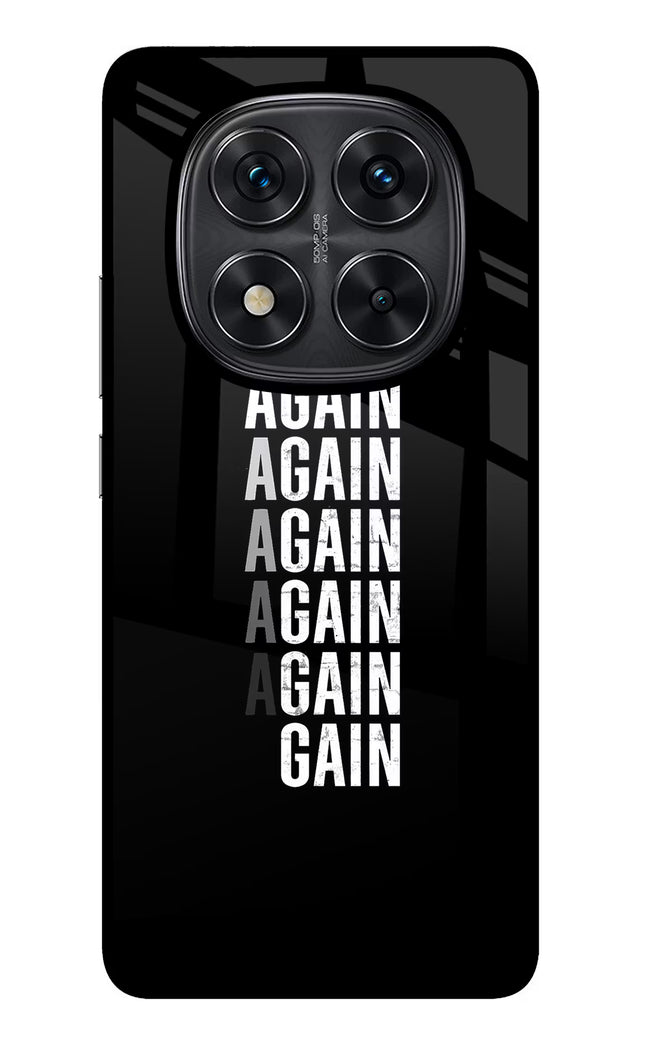 Again Again Gain Redmi Note 14 Pro 5G Glass Case Back Cover by Casekaro