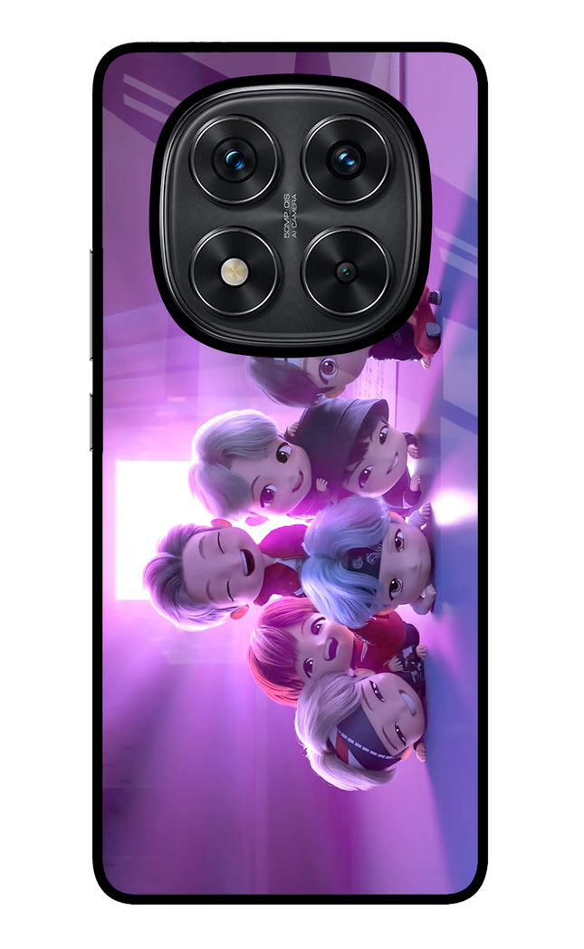 BTS Chibi Redmi Note 14 Pro 5G Glass Case Back Cover by Casekaro