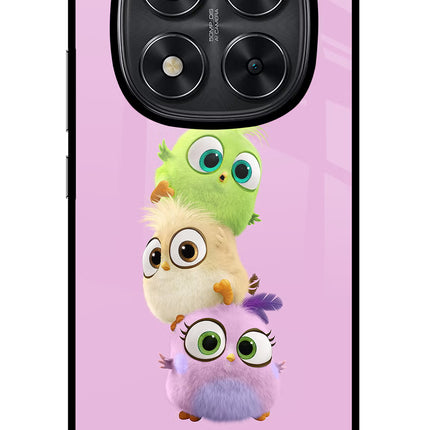 Cute Little Birds Redmi Note 14 Pro 5G Glass Case Back Cover by Casekaro