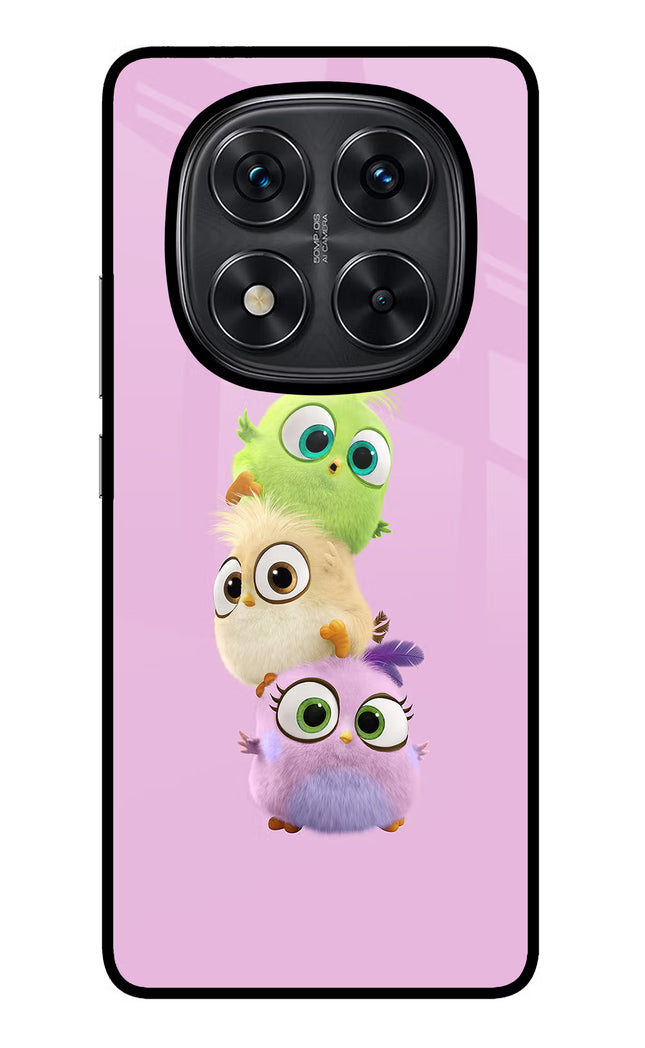 Cute Little Birds Redmi Note 14 Pro 5G Glass Case Back Cover by Casekaro