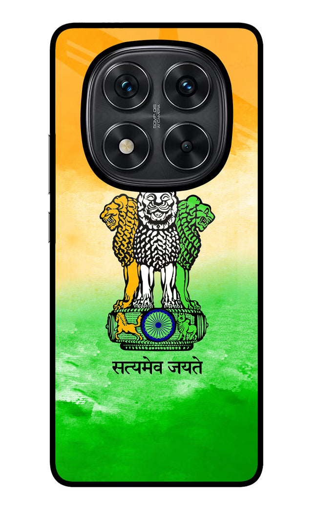 Satyamev Jayate Flag Redmi Note 14 Pro 5G Glass Case Back Cover by Casekaro
