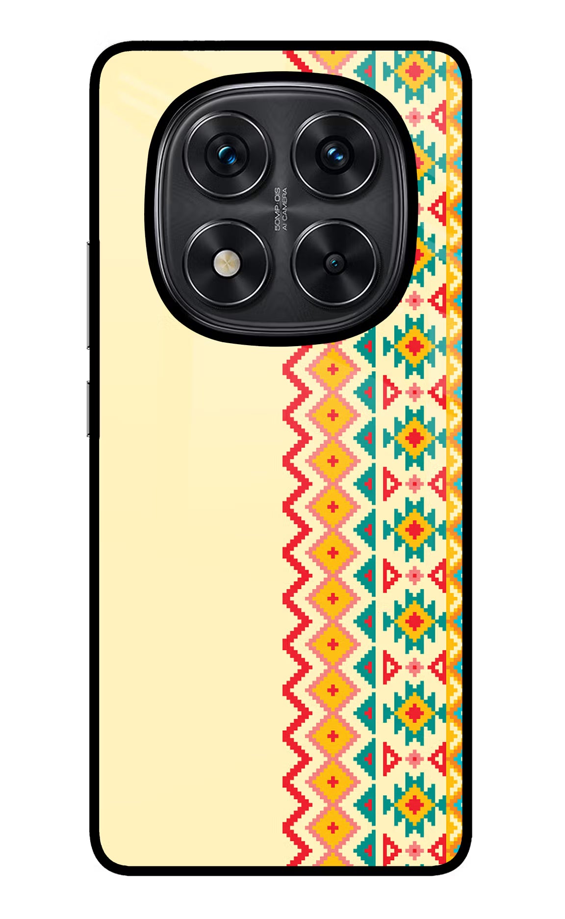 Ethnic Seamless Redmi Note 14 Pro 5G Glass Case Back Cover by Casekaro