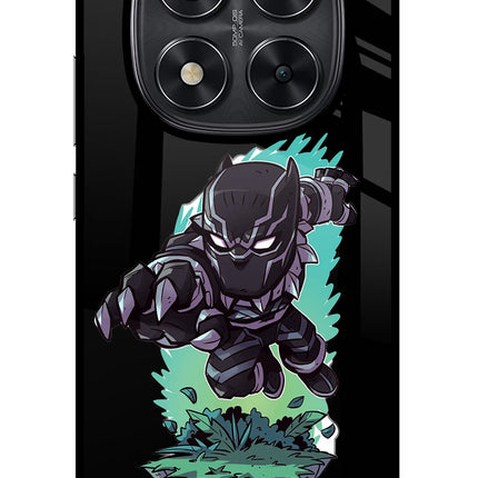 Black Panther Redmi Note 14 Pro 5G Glass Case Back Cover by Casekaro