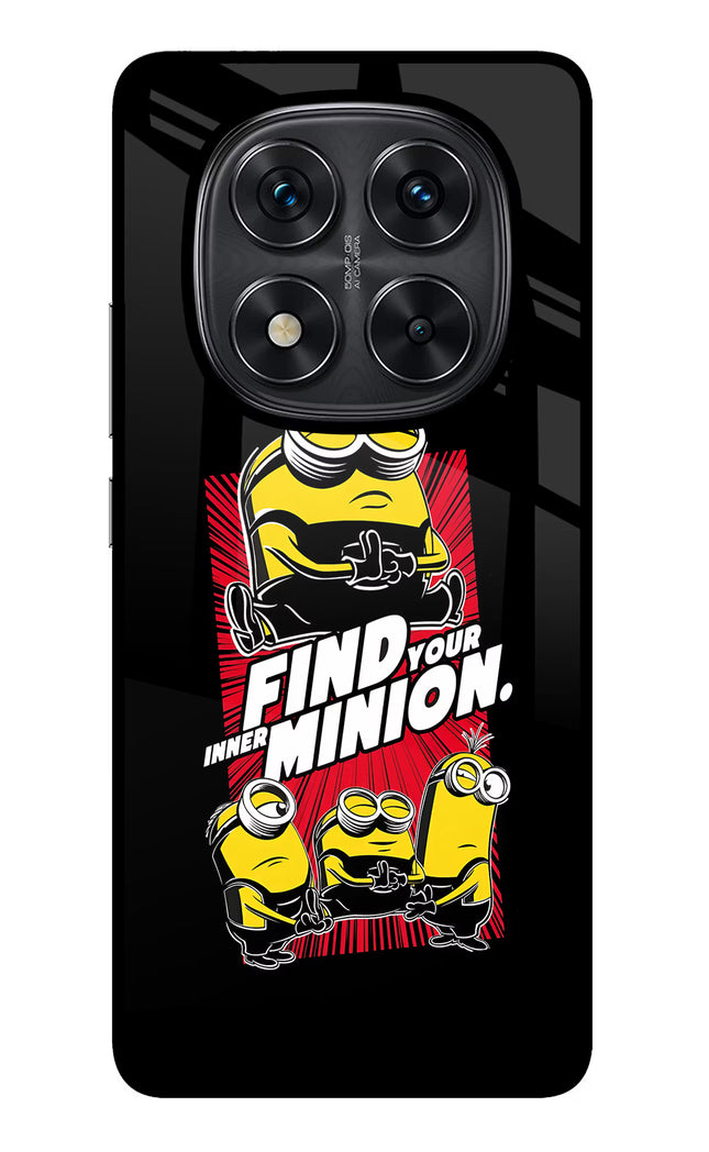Find your inner Minion Redmi Note 14 Pro 5G Glass Case Back Cover by Casekaro